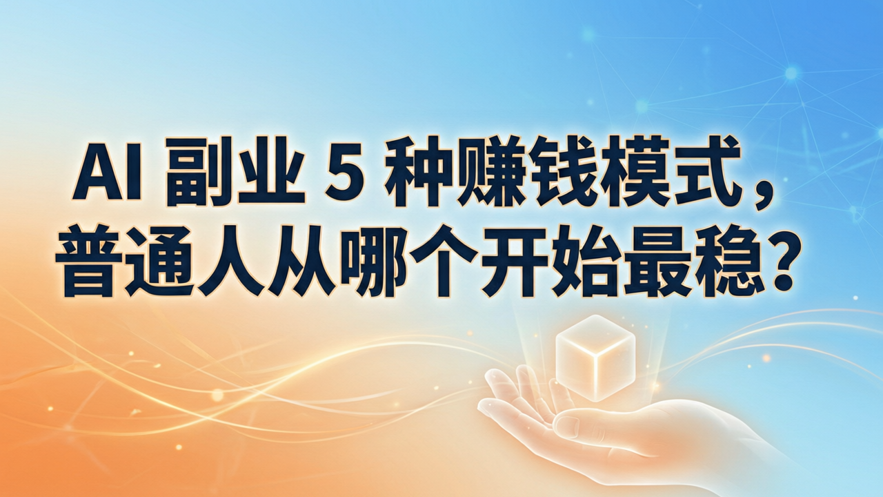 AI副业5种赚钱模式，普通人从哪个开始最稳？