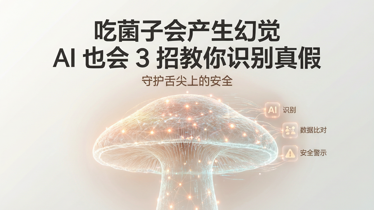 吃菌子会产生幻觉AI也会3招教你识别真假