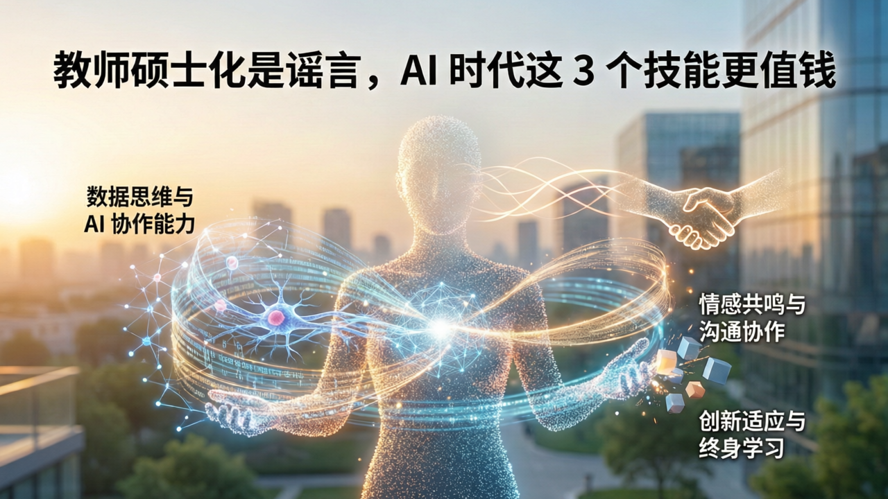 教师硕士化是谣言 AI时代这3个技能更值钱