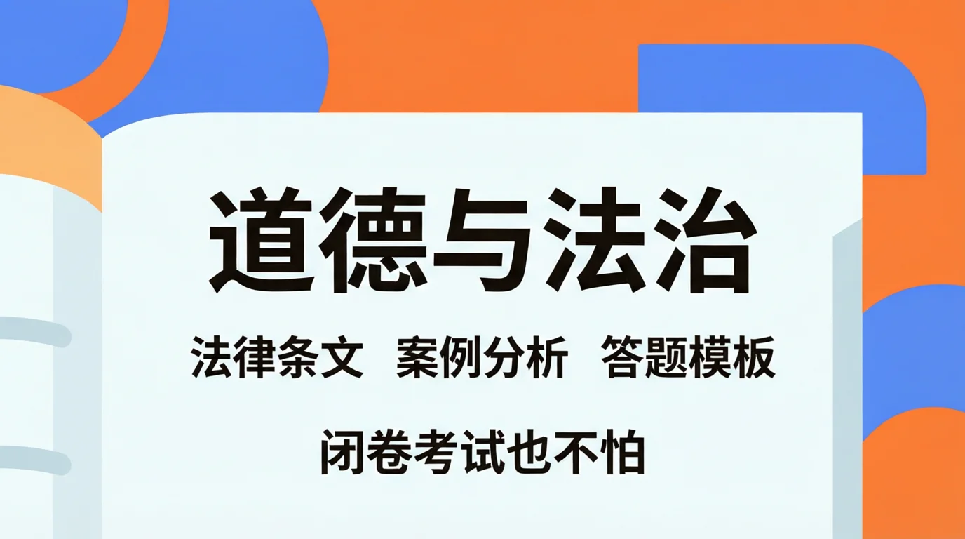 AI道法老师怎么用？法律条文+案例分析+答题模板，闭卷考试也不慌